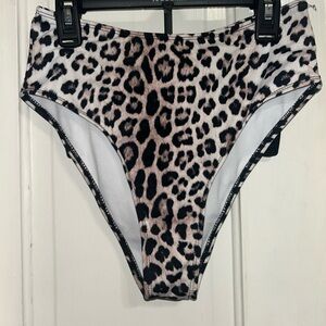 Cheetah print high waisted bikini bottoms